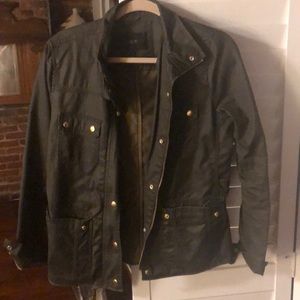 Army green waxed JCrew field jacket